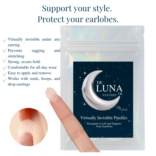 Luna Patches – Invisible Earlobe Support for Heavy Earrings