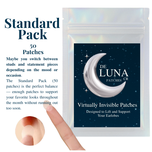 Luna Patches – Invisible Earlobe Support for Heavy Earrings