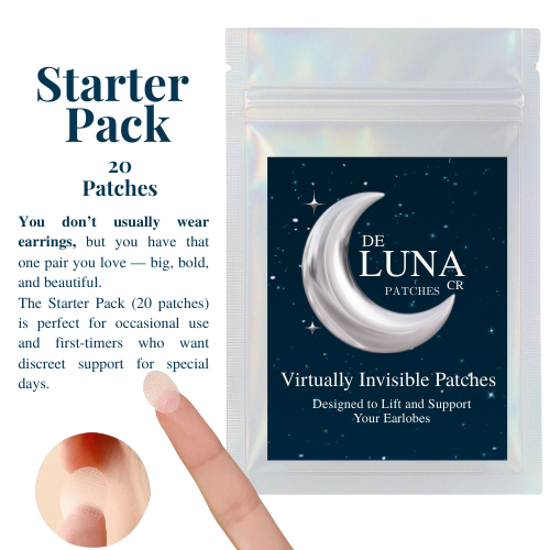 Luna Patches – Invisible Earlobe Support for Heavy Earrings